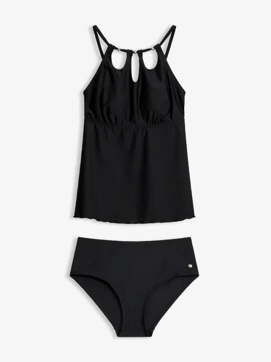Obrázek produktu Tankini z wycięciami (2 części) BonPrix czarny