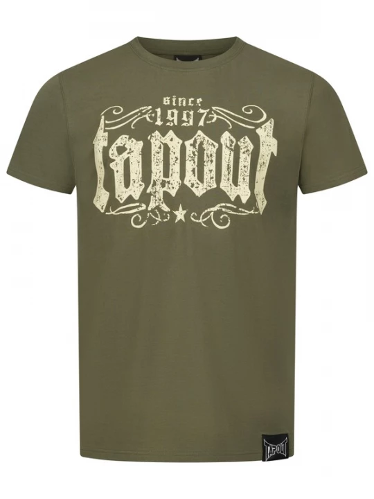 Obrázek produktu Tapout Tričko 'CRASHED'  olivová / tmavě zelená / bílá