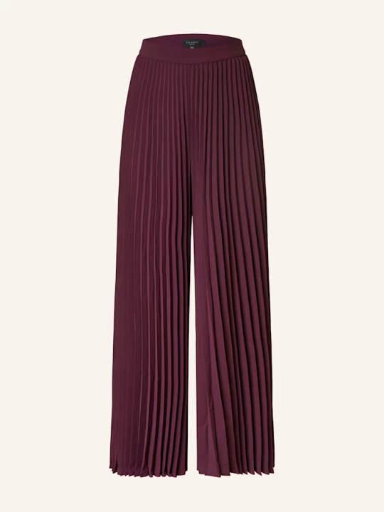Obrázek produktu Ted Baker Plisované Kalhoty Oxblood tmavě červená