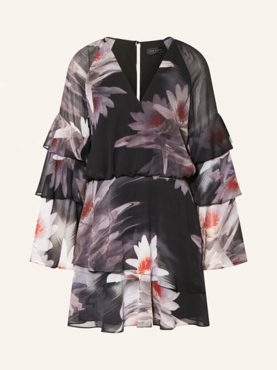 Obrázek produktu Ted Baker Šaty Nayvie S Volánky černá / červená / bílá