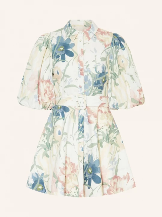 Obrázek produktu Ted Baker Šaty Olliiv Ve Stylu Košile S Lněným Vzorem krémová / světle zelená / tmavě modrá