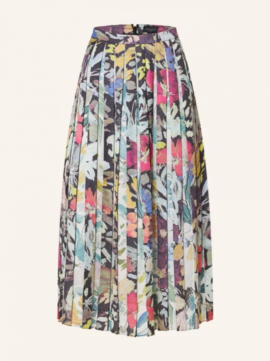 Obrázek produktu Ted Baker Skládaná Sukně Cornina tmavě šedá / světle zelená / tmavě žlutá