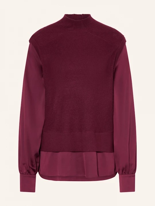 Obrázek produktu Ted Baker Svetr Caycey Ze Směsi Materiálů tmavě červená