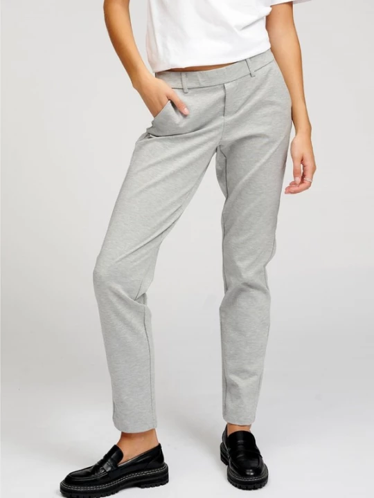 Obrázek produktu TEESHOPPEN Chino kalhoty 'Haylie' šedý melír