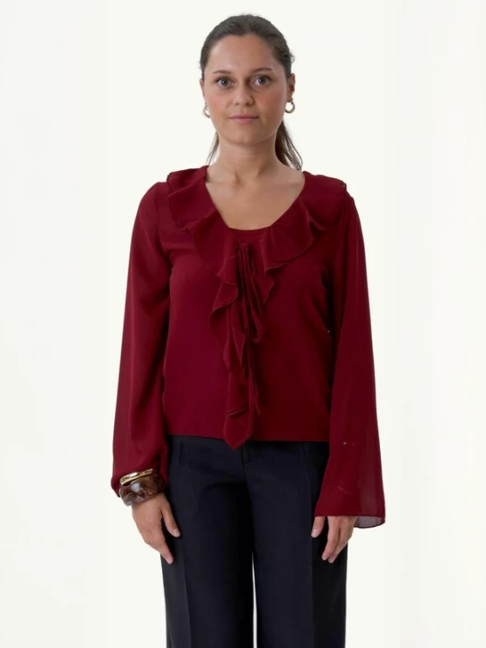 Obrázek produktu TEESHOPPEN Halenka ' Alba ' burgundská červeň