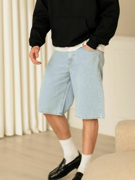 Obrázek produktu TEESHOPPEN Kalhoty ' Denim shorts ' modrá