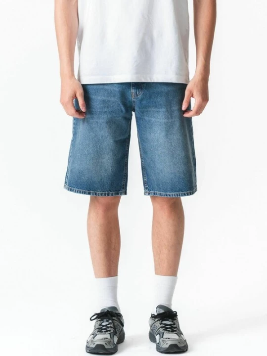 Obrázek produktu TEESHOPPEN Kalhoty ' Denim shorts ' modrý melír