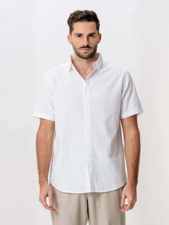 Obrázek produktu TEESHOPPEN Košile ' Linen Blend ' bílá