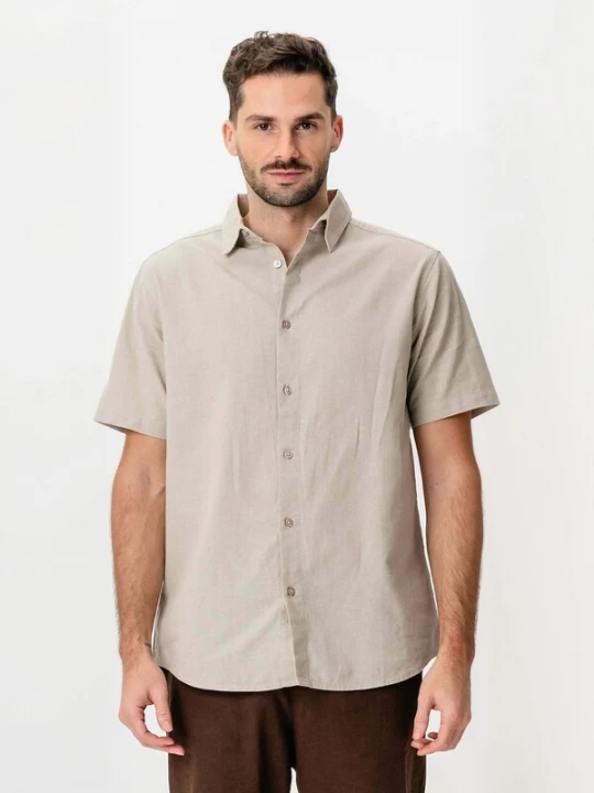Obrázek produktu TEESHOPPEN Košile ' Linen Blend ' písková