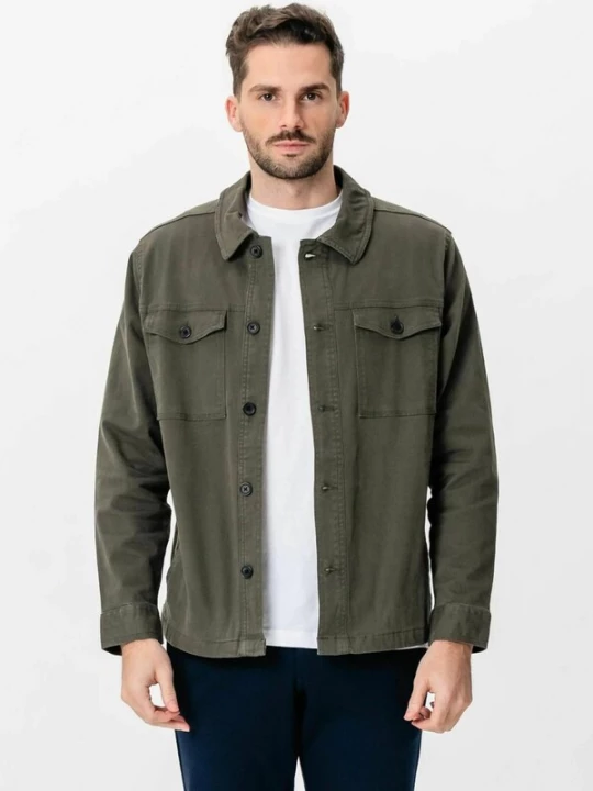 Obrázek produktu TEESHOPPEN Košile ' Twill Overshirt ' olivová