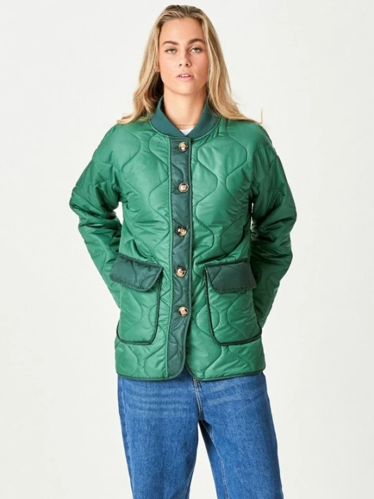 Obrázek produktu TEESHOPPEN Přechodná bunda ' Quilted ' zelená