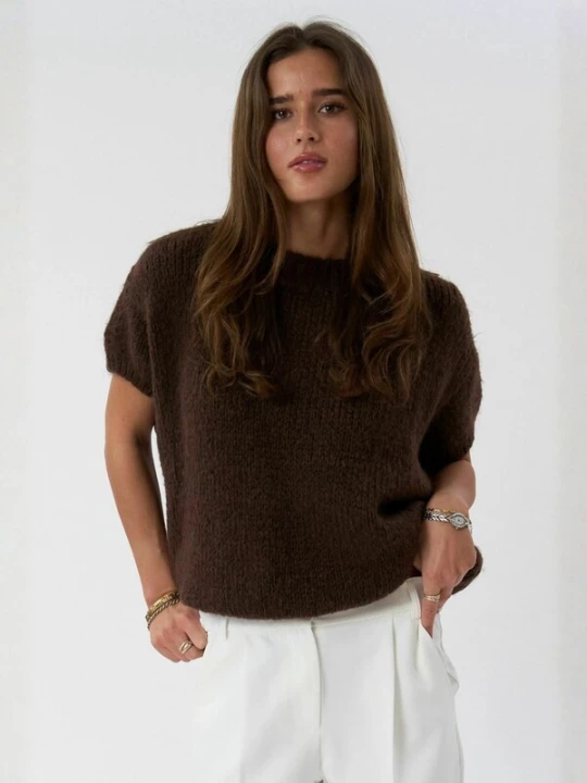 Obrázek produktu TEESHOPPEN Svetr ' Chloe ' hnědá