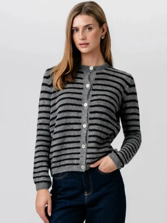Obrázek produktu TEESHOPPEN Svetr ' Crizette Striped ' černá
