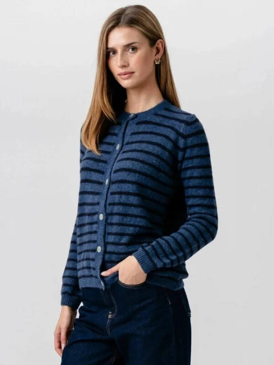 Obrázek produktu TEESHOPPEN Svetr ' Crizette Striped ' tmavě modrá