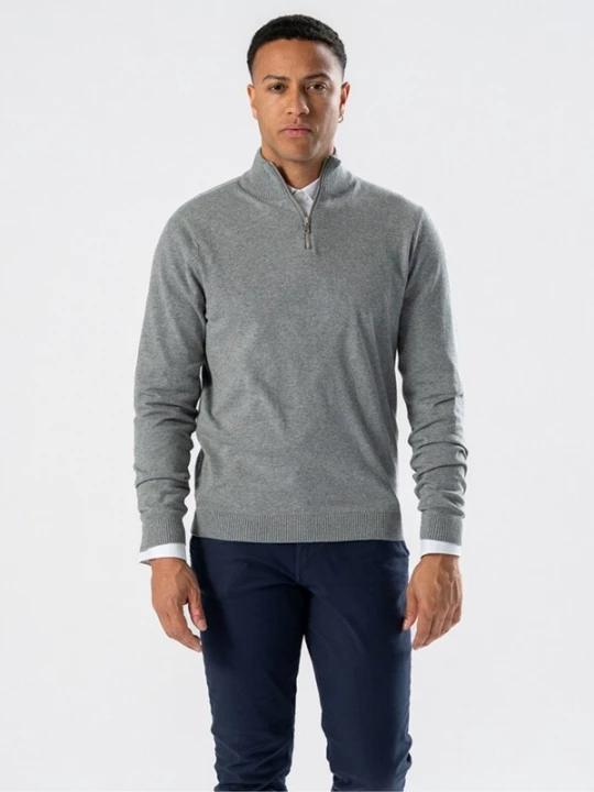 Obrázek produktu TEESHOPPEN Svetr ' Pullover Half ' šedá