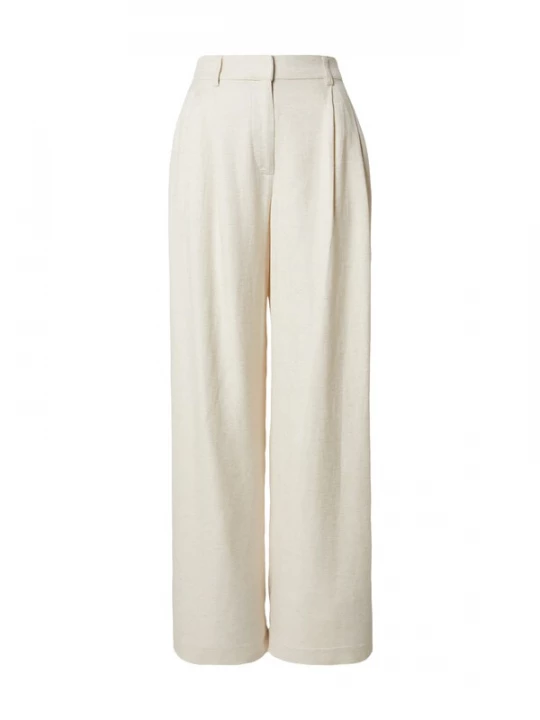 Obrázek produktu The Base Theory Kalhoty s puky 'PLEATED LINEN PANTS' béžová