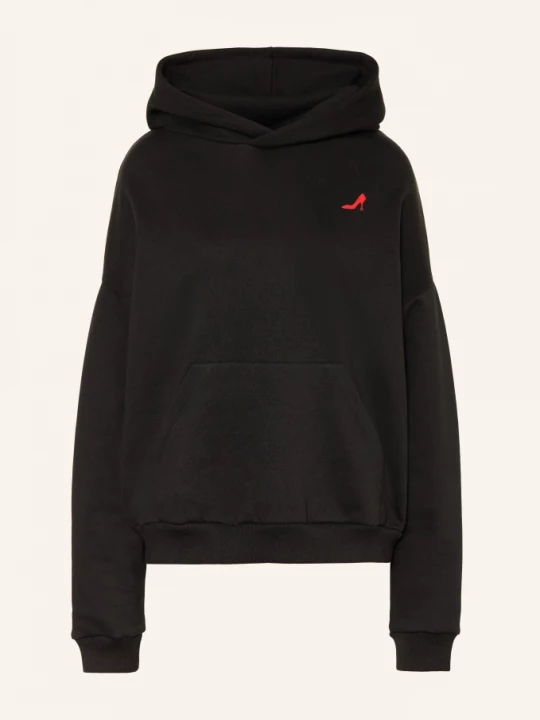 Obrázek produktu The Devil Wears Prada Mikina S Kapucí V Oversized Střihu černá / červená