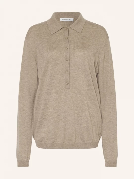 Obrázek produktu The Frankie Shop Pletené Polo Tričko Tala hnědá