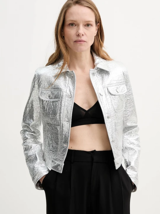 Obrázek produktu The Kooples Bunda The Kooples stříbrná