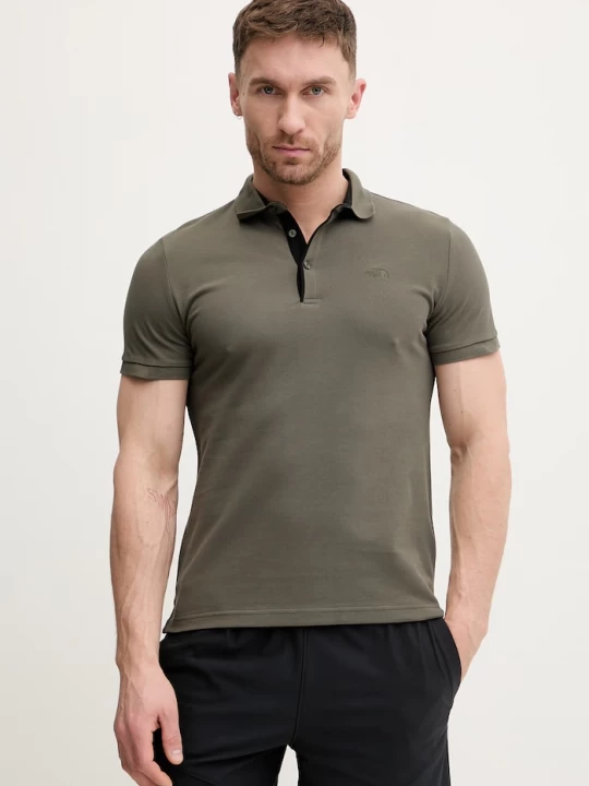Obrázek produktu The North Face Bavlněné polo tričko The North Face Premium Slim zelená