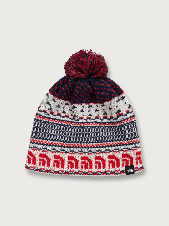 Obrázek produktu The North Face čepice s bambulí Cabin Ski Tuke červená