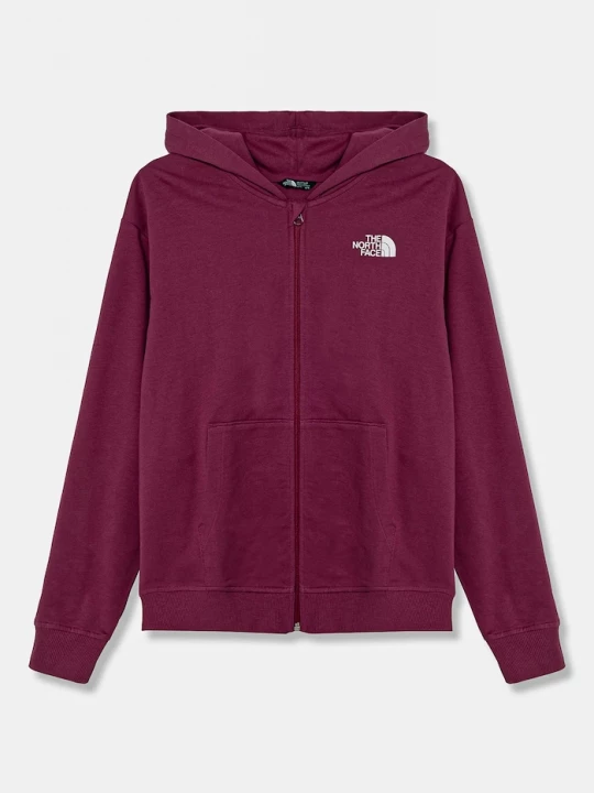 Obrázek produktu The North Face Dětská bavlněná mikina The North Face FZ OVERSIZE LIGHT HOODIE fialová