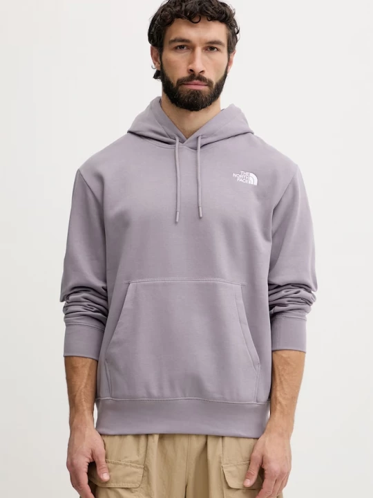 Obrázek produktu The North Face mikina pánská s bavlnou Essential fialová