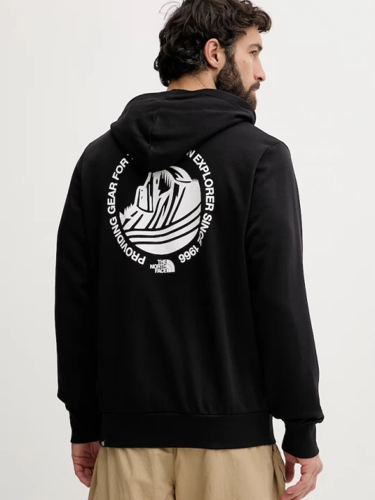 Obrázek produktu The North Face mikina s kapucí pánská s bavlnou MONTE černá