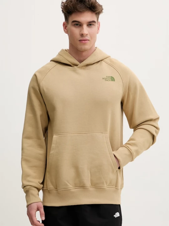 Obrázek produktu The North Face mikina s kapucí pánská s bavlnou Raglan béžová