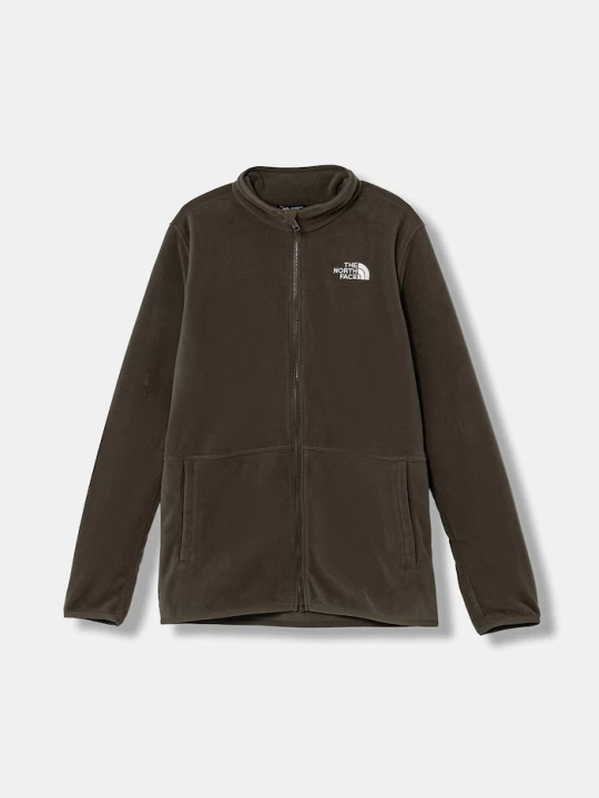 Obrázek produktu The North Face rozepínací mikina dětská fleecová TEEN GLACIER FZ ZIP IN JACKET zelená
