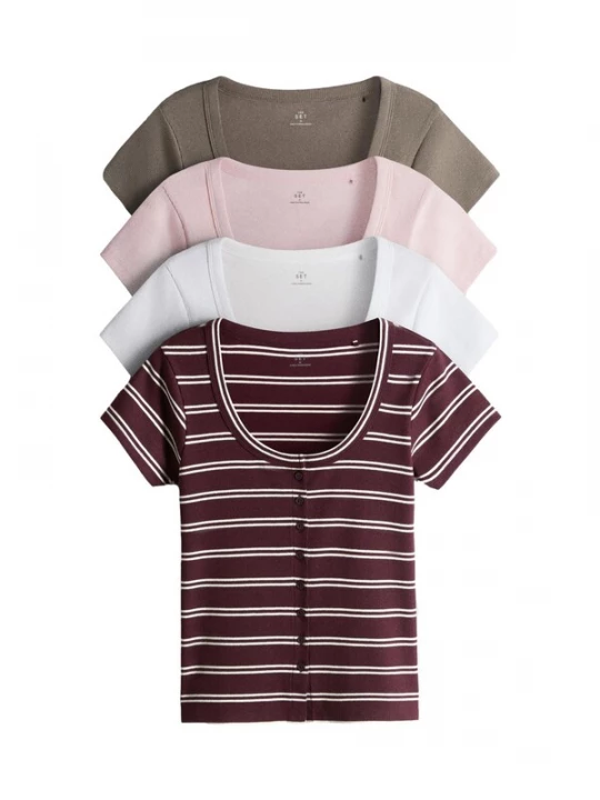 Obrázek produktu The Set Kardigan tmavě béžová / růžová / burgundská červeň / bílá