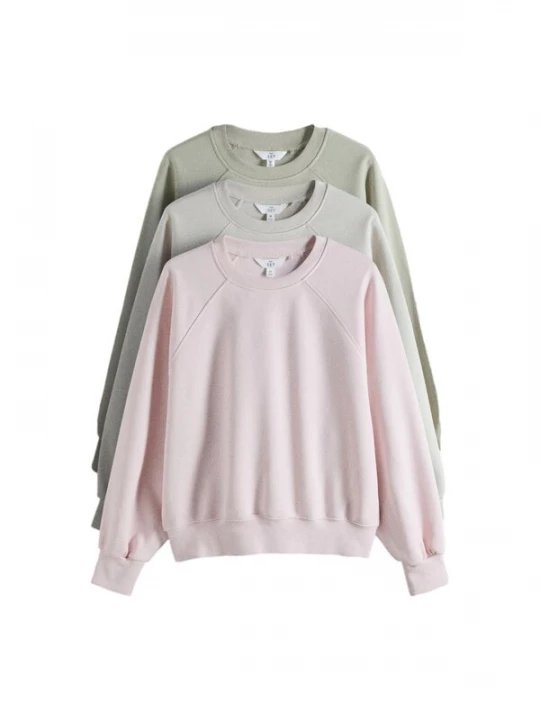 Obrázek produktu The Set Mikina režná / khaki / růžová