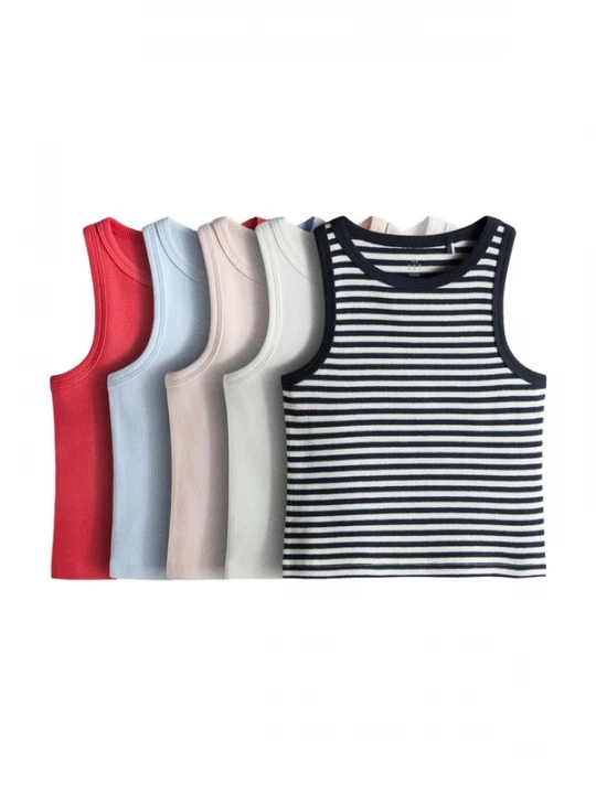 Obrázek produktu The Set Top béžová / pastelová modrá / jasně červená / černá / offwhite