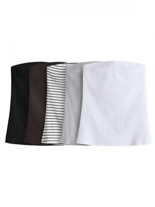 Obrázek produktu The Set Top čokoládová / světle šedá / černá / bílá
