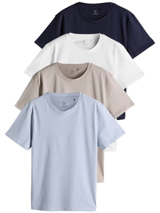 Obrázek produktu The Set Tričko béžová / námořnická modř / světlemodrá / bílá