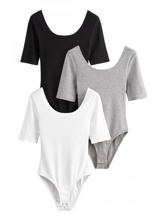 Obrázek produktu The Set Tričkové body  šedý melír / černá / bílá