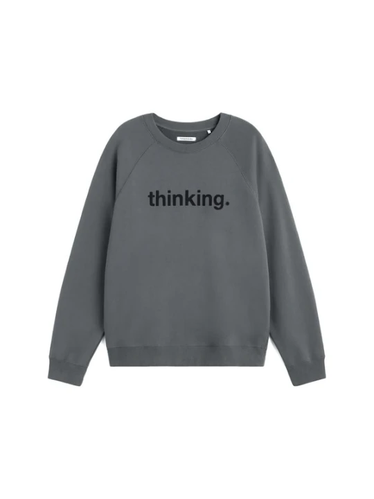 Obrázek produktu Thinking MU Mikina 'PEPE' tmavě šedá / černá