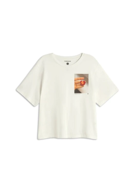 Obrázek produktu Thinking MU Tričko 'Lucia' béžová / červená / offwhite