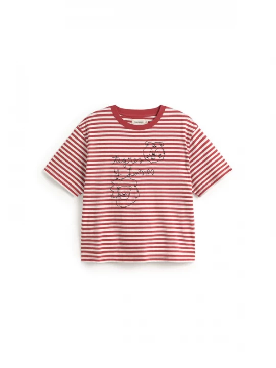 Obrázek produktu Thinking MU Tričko 'LUCIA' červená / černá / offwhite