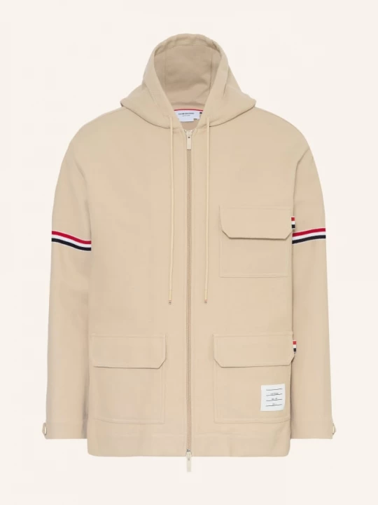 Obrázek produktu Thom Browne. Bunda světle hnědá / neonově červená / černá