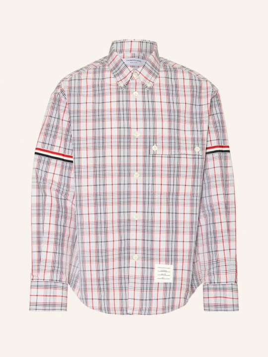 Obrázek produktu Thom Browne. Košile Comfort Fit světle šedá / červená / černá