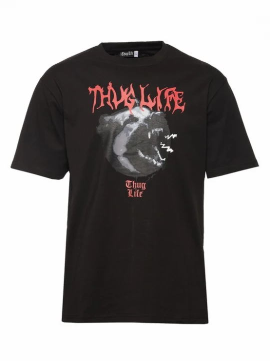 Obrázek produktu Thug Life Tričko 'Dusky' tmavě šedá / červená / černá / bílá