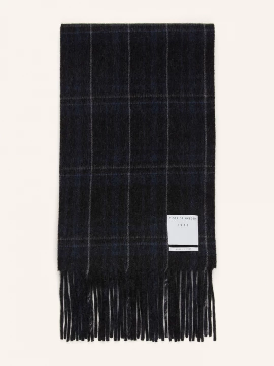 Obrázek produktu Tiger Of Sweden Šála Dupli Z Merino Vlny tmavě modrá / světle šedá / modrá