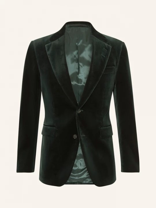 Obrázek produktu Tiger Of Sweden Sametové Sako Ease Extra Slim Fit tmavě zelená