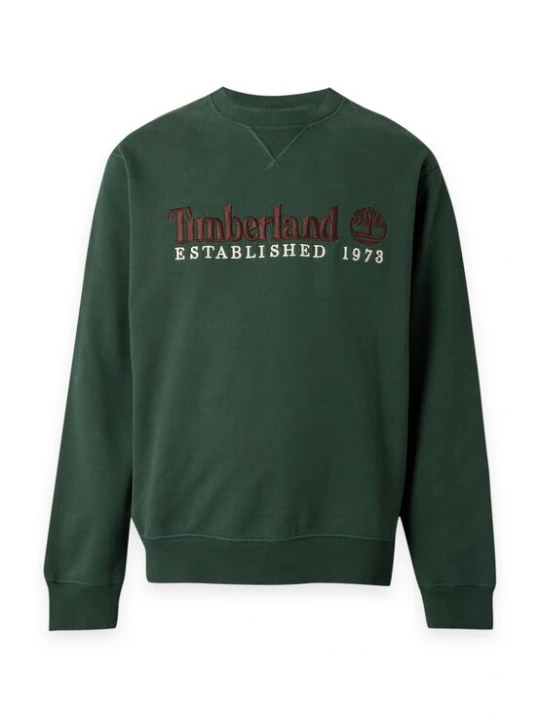 Obrázek produktu TIMBERLAND Mikina 'ESTABLISHED 1973' světle béžová / hnědá / tmavě zelená