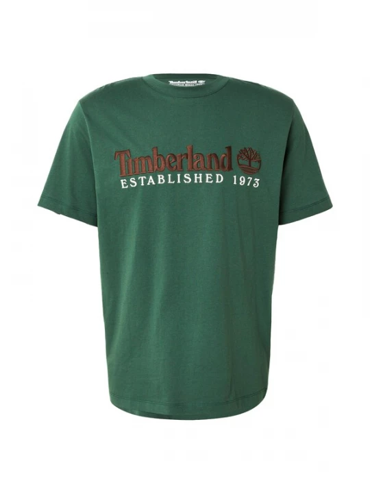 Obrázek produktu TIMBERLAND Tričko 'ESTABLISHED 1973' hnědá / jedle / bílá