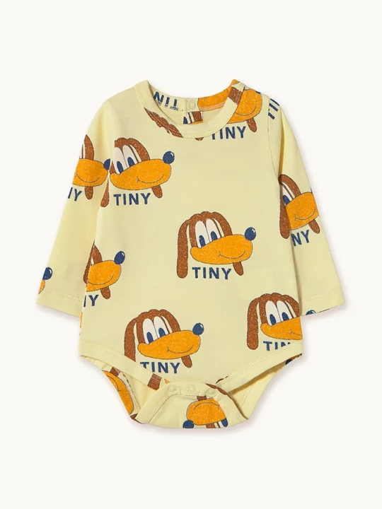 Obrázek produktu Tinycottons Bavlněné kojenecké body Tinycottons DOGS BODY béžová