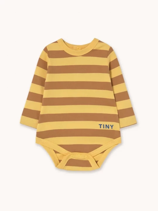 Obrázek produktu Tinycottons Bavlněné kojenecké body Tinycottons STRIPES KNIT BODY žlutá