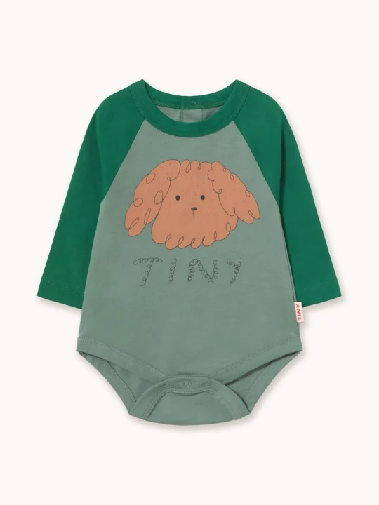 Obrázek produktu Tinycottons body kojenecké bavlněné CURLY DOG GRAPHIC BODY zelená