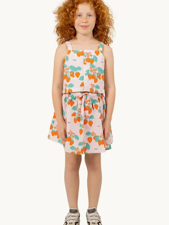 Obrázek produktu Tinycottons Dětská bavlněná sukně Tinycottons STRAWBERRIES SKIRT růžová
